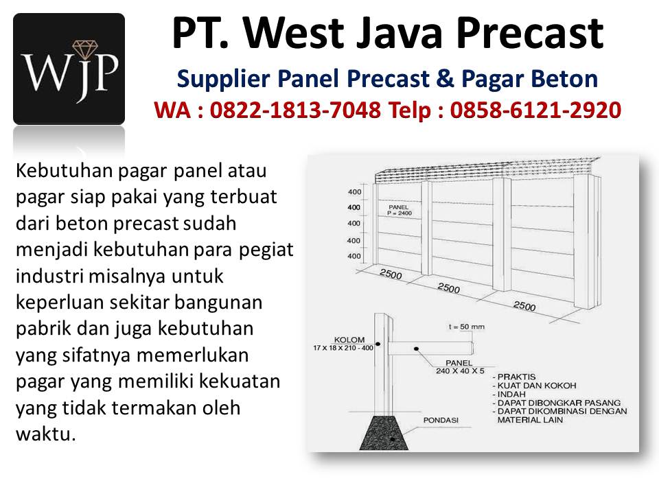 Pagar beton precast kota tengah hubungi wa : 082218137048, vendor tembok beton di Bandung Pagar-panel-primacon-1
